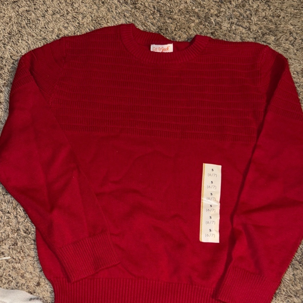Red Crew Neck Sweater